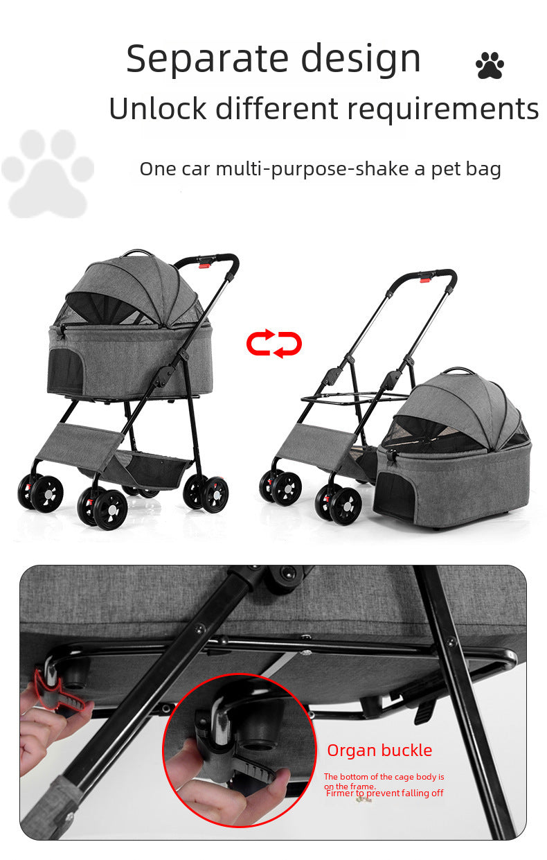 Portable Foldable Stroller for Small Dogs and Cats