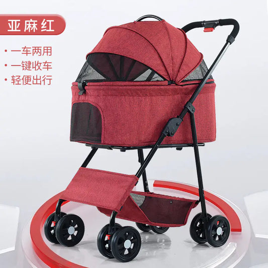 Portable Foldable Stroller for Small Dogs and Cats