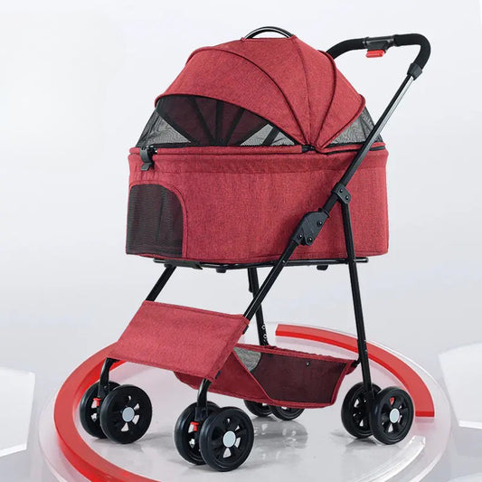 Cochecito Portátil Plegable para Perro Pequeño y Gato