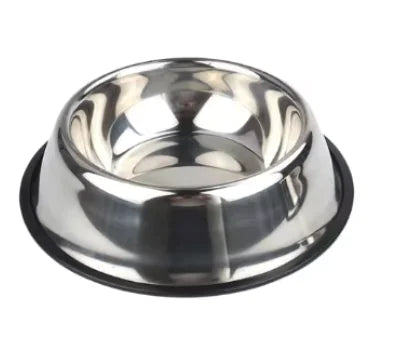 Cuenco de Acero Inoxidable Antideslizante para Perros y Gatos