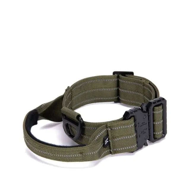 Tactical Dog Collar with Leash and Reflective Harness