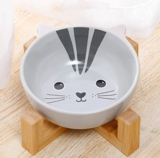 Cuenco de Cerámica con carita de Gato y Orejitas