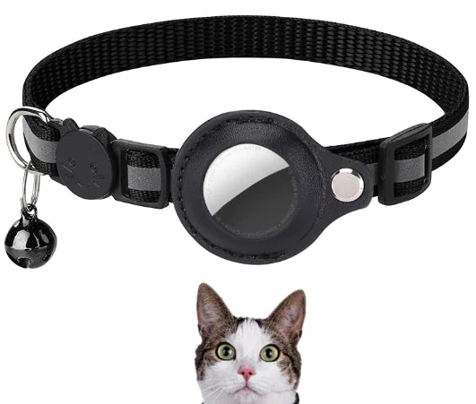 Reflective Pet Collar with Airtag Holder