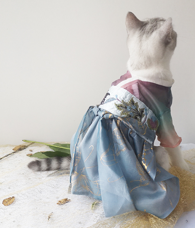 Ancient Hanfu Clothes for Cats, Spring Breeze