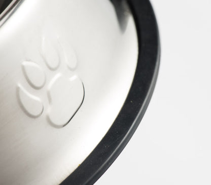 Cuenco de Acero Inoxidable Antideslizante para Perros y Gatos