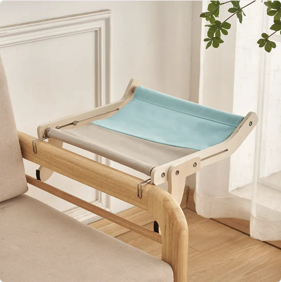 Wooden cat bed ideal for windows or balconies