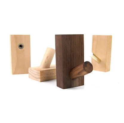 Ganchos de Pared de Madera Maciza