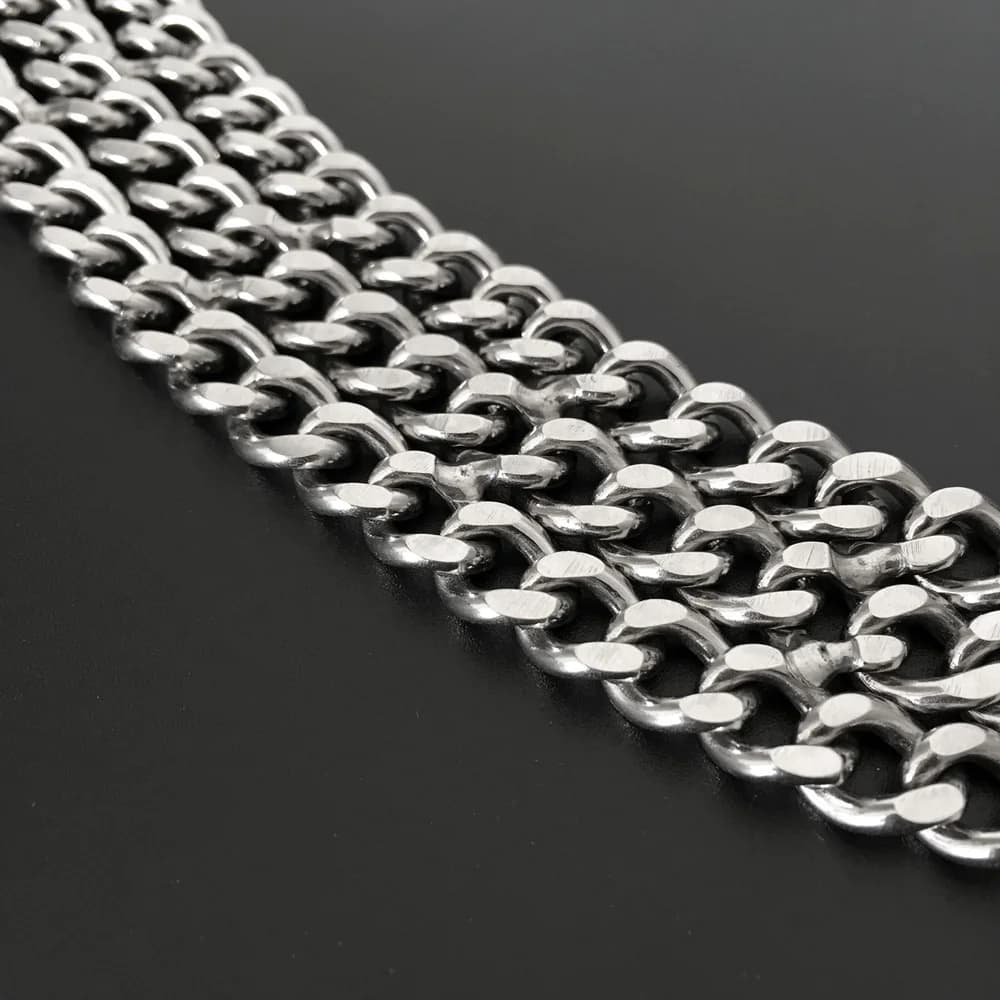 Collar de adiestramiento de cadena doble para perros