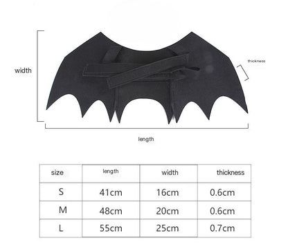 Disfraz  para mascotas de  alas de murciélago y máscara
