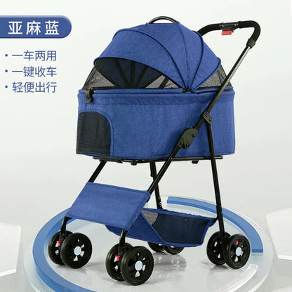 Portable Foldable Stroller for Small Dogs and Cats