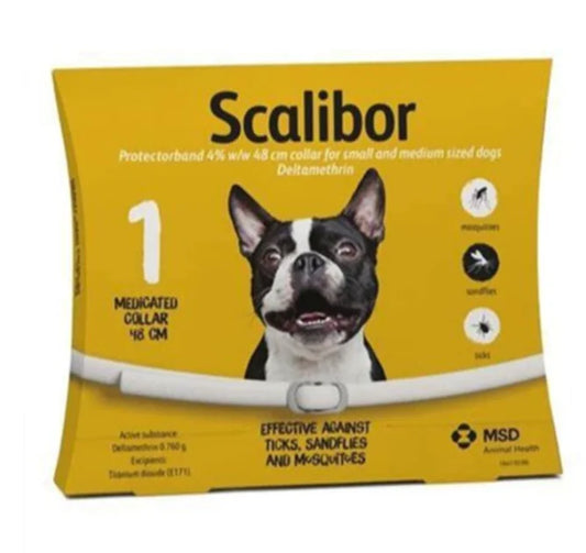 Flea and deworming collar for dogs and cats