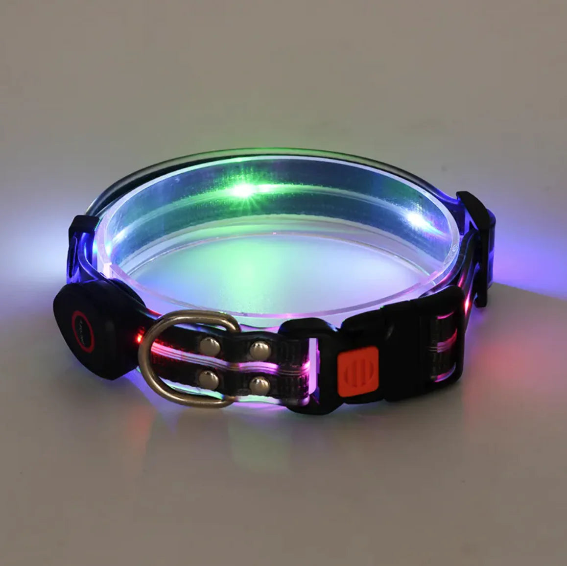 Rechargeable LED Pet Collar with Leash