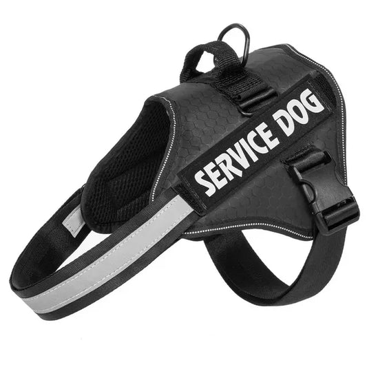 Arnés reflectante ajustable para perros grandes y bulldogs