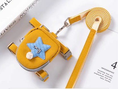 Harness with Leash and Backpack