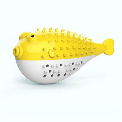 Dental toy with brush and teether for cats