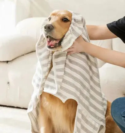 Ultra-absorbent dog bath towel