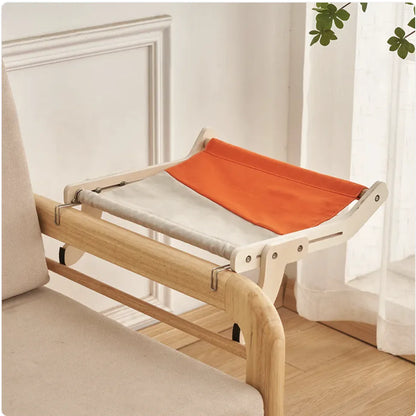 Wooden cat bed ideal for windows or balconies