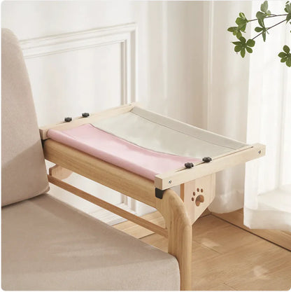 Wooden cat bed ideal for windows or balconies