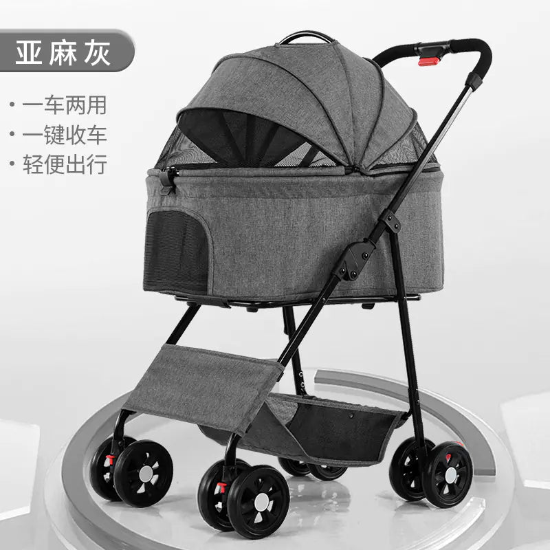 Portable Foldable Stroller for Small Dogs and Cats