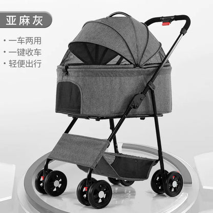 Portable Foldable Stroller for Small Dogs and Cats
