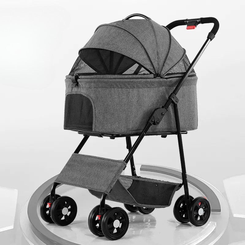 Cochecito Portátil Plegable para Perro Pequeño y Gato