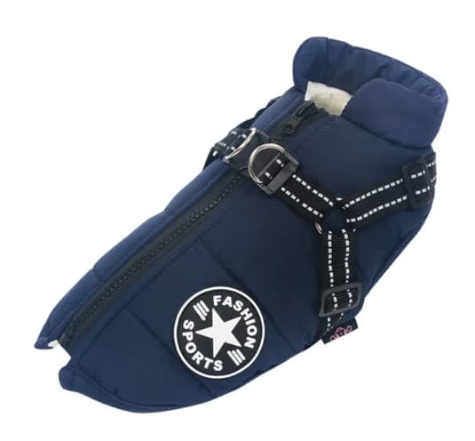 Giacca imbottita con pettorina integrata per cani