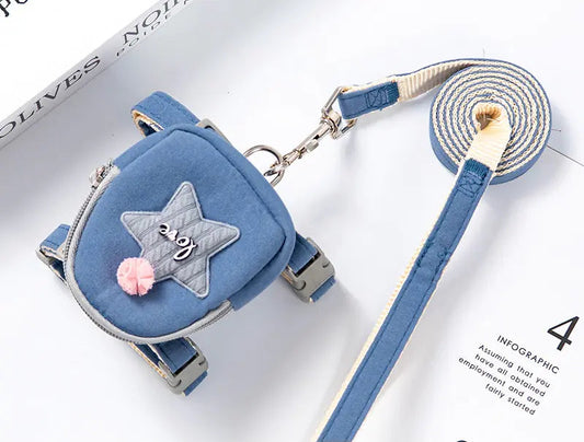 Harness with Leash and Backpack