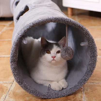 Long Collapsible Cat Tunnel Toy