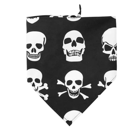 Pirate-style scarf with skull designs
