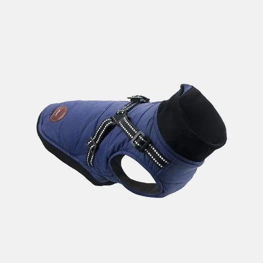 Abrigo Acolchado con Arnés Integrado para Perros