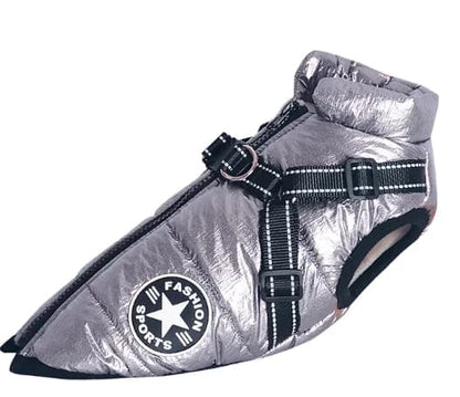 Giacca imbottita con pettorina integrata per cani